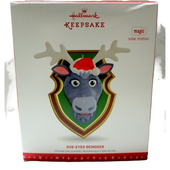 Hallmark Doe-Eyed Reindeer Solar Motion Keepsake Ornament Christmas Tree NEW - Picture 1 of 5